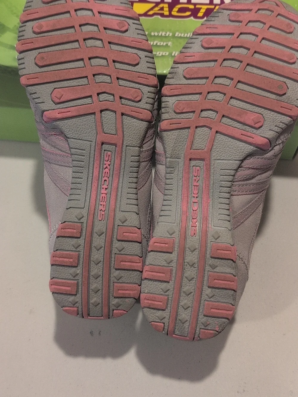 Skechers Women's Slip-On Sneakers in Gray and Pink - Picture 7 of 8